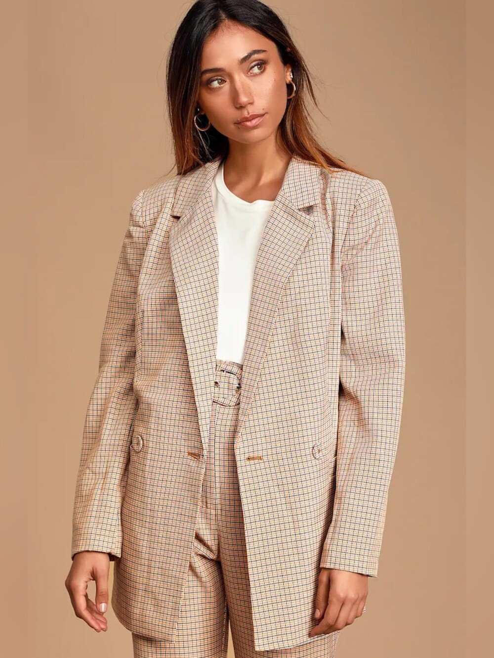 The Fifth Label Nevada Orange Plaid Blazer